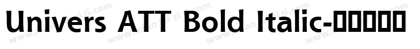 Univers ATT Bold Italic字体转换